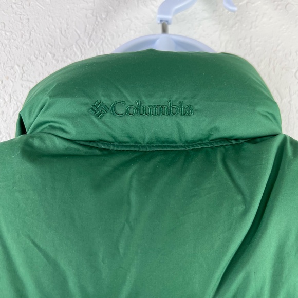 Columbia Reversible Down Puffer Vest, Green & Lime, Sz. L Cozy Warm Outdoor Cold - Picture 8 of 10